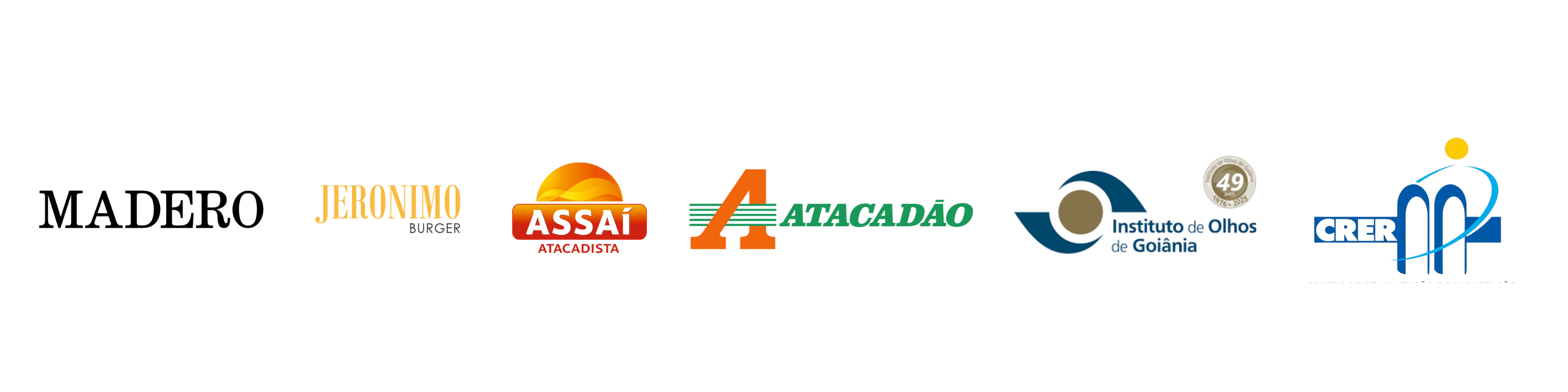 Clientes: Jerônimo, Madero, Assaí, Atacadão, Hospital do Coração